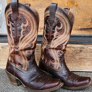 Ariat Women's Brown Leather Western Boots Size 7